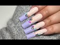 Floral Nails | Gel-X Nails | Tapered Square Nails | Pop Off Method For Beginners