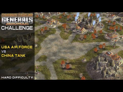 Command & Conquer: Zero Hour - Challenge - USA Air Force vs China Tank [Hard] 1080p