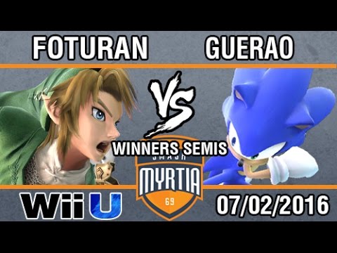 [SmashMyrtia69] FotuRAN (Link) vs Guerao (Sonic) SSB4 Winners Semis - Top 8