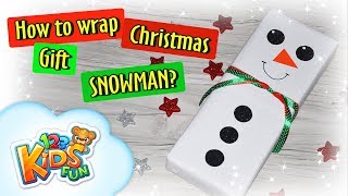 DIY by Creative Mom | How to Wrap Christmas Gift - Snowman