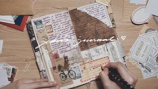 vintage style 🍂 journal with me 📜 | (asmr paper sounds, white noise & soft bgm)