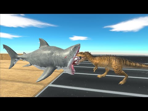 Mutant Megalodon vs All Dinosaur - Animal Revolt Battle Simulator New Update