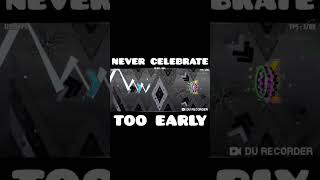 NEVER CELEBRATE TOO EARLY ! #geometrydash #tempetegamer #poltergeist