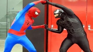 Spiderman PLAYTIME w/ Venom (Real Life) - FUN Playground