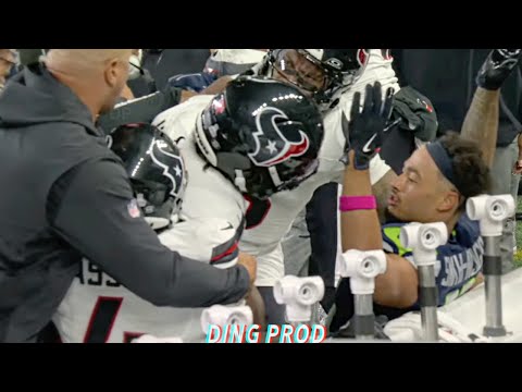 Texans & Seahawks FIGHT after Jaxon Smith-Njigba Shoves Derek Stingley Jr.