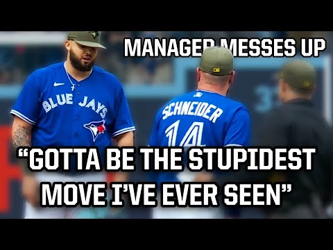 Blue Jays manager messes up and has to remove starting pitcher, a breakdown