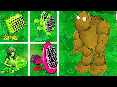 PVZ PC Fusion Challenge!! Team 4 Gatling Pea  VS Team Zomboss Tall-nut | PVZ 2 #6
