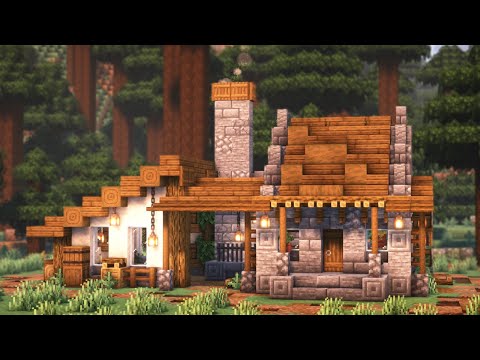 Minecraft 1.19: How to Build a Medieval Blacksmith I Relaxing House Tutorial