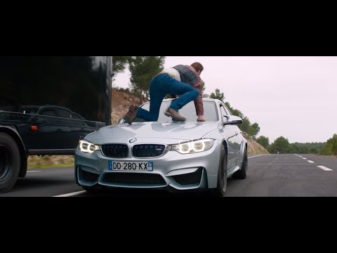 BMW CAR WITH TRUCK DOWN SCENE OVER DRIVE