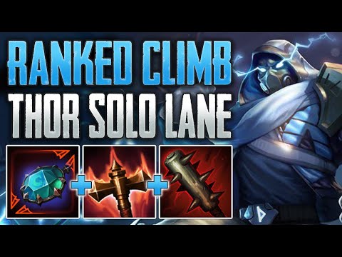 THE RANKED CLIMB! Thor Solo Gameplay (SMITE Ranked Conquest)