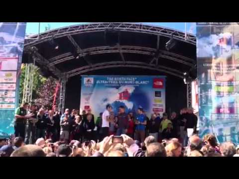 Francois D'Haene prize ceremony UTMB 2012