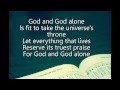 God And God Alone