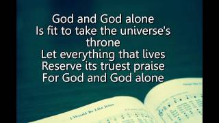 God and God Alone