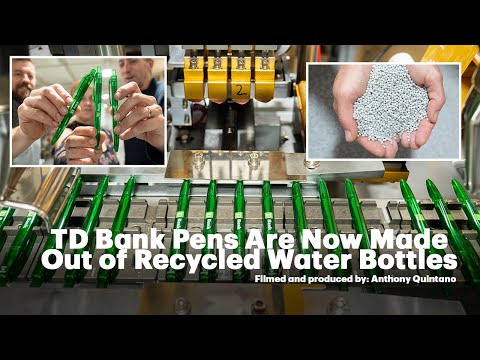 TD Bank Pens Are Now Made With Recycled Water Bottles