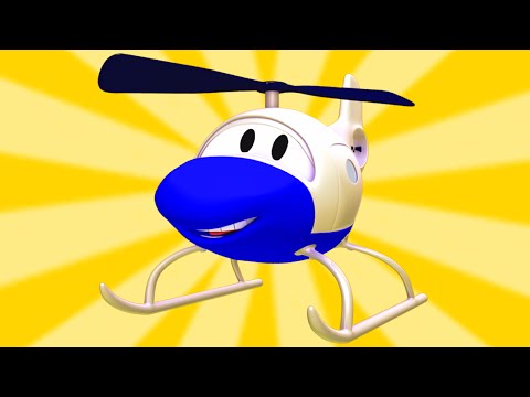 Tom la Grúa con el Helicóptero y los vehículos voladores en Auto City | Dibujos animados para niños