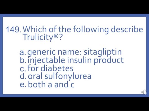Top 200 Drugs Practice Test Question - Which of the following describe Trulicity? (PTCB NAPLEX Prep)