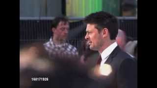 Karl Urban arriving at Star Trek premiere posing for paparazzi- London