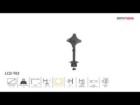 Миниатюра изображения товара Кронштейн для монитора ARM Media LCD-T03 (черный)