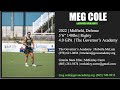 Meg Cole '22 Highlights 