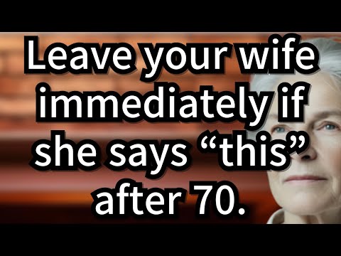 Leave your wife Immediately If She Says These 5 Things to You. Carl Jung's advice for the elderly