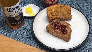 Corona Beer Bread | Quick and Easy 2 Ingredient Bread Recipe | No yeast knead Bread | Recipe Castle