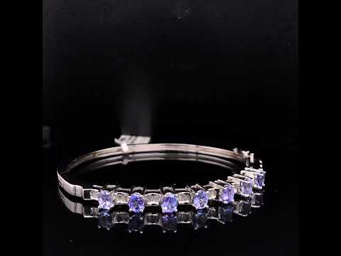 Tanzanite Rondelle Thin Leather Triple Wrap Magnetic Clasp Bracelet - Bloom  Jewelry