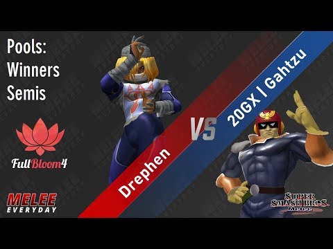 Full Bloom 4 - Drephen (Sheik) vs. 20GX | Gahtzu (Captain Falcon) - SSBM - Pools - Winners Semis