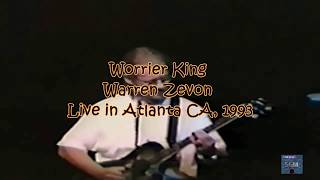 Warren Zevon  &quot;Worrier King&quot;  Live in Atlanta CA, 1993 part two (lyrics on screen)