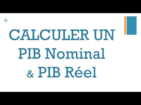 PIB Nominal et PIB Réel: calcul