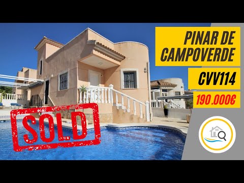 CVV114 Detached Villa 3 bed 2 bath pool for sale Pinar de Campoverde Costa Blanca Alicante Spain