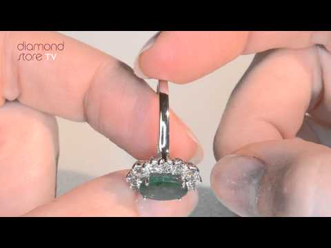 FET27 - Emerald 1.95ct And Diamond 1.00ct Platinum Ring