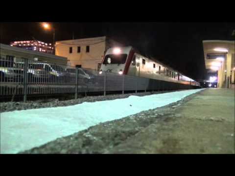 AEG DMU train 1510, departs from Athens station