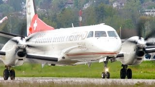 preview picture of video 'Etihad Regional Saab 2000 Landing & Take Off at Bern Airport'