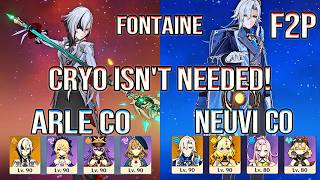 No Cryo! 🔥 Best F2P Arlecchino & Neuvillette Teams That DESTROY Spiral Abyss 12 | Genshin Impact