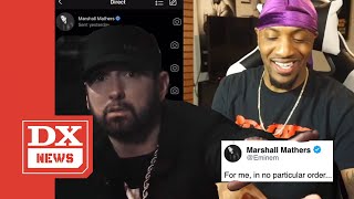 Eminem Rattles Off His Picks For Greatest Rapper Of All Time
