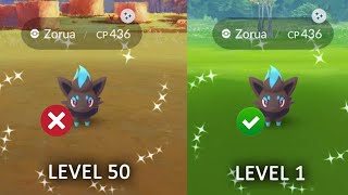 I can't believe I have to start at Instinct level 1 to catch shiny Zorua