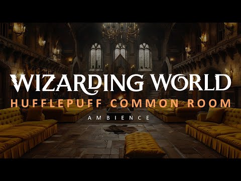 Studying in the Hufflepuff Common Room | Harry Potter Ambience for Focusing, Sleeping, Relaxing