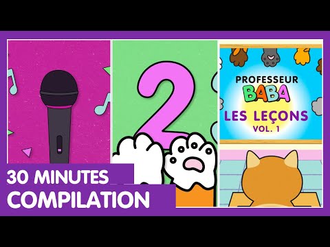 French ABC Song + 9 Fun and Educational Kids Songs | Professeur Baba Compilation