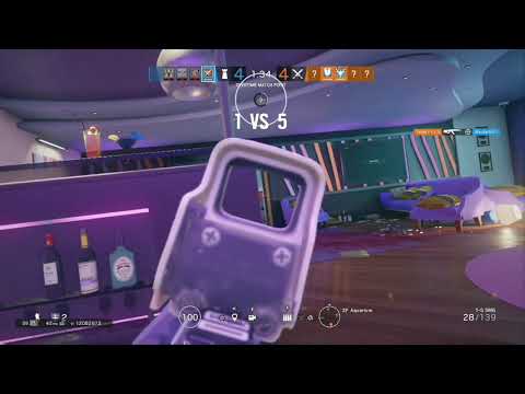 Rainbow Six Siege - 1v5 clutch - 4-4 match point