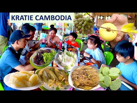 Viagem à província de Kratie com a família de turistas Khmer