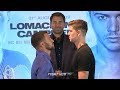 VASYL LOMACHENKO & LUKE CAMPBELL WONT STOP FACE OFF AFTER BOTH BEING TOLD TO STOP