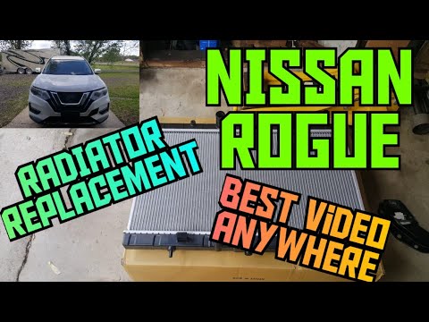 How to replace the radiator and radiator support on a 2014-2020 Nissan Rogue Best detailed video