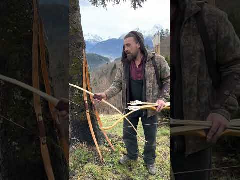 Introducing 4 brandneue Eibenflachbögen mit Rohhaut Backing