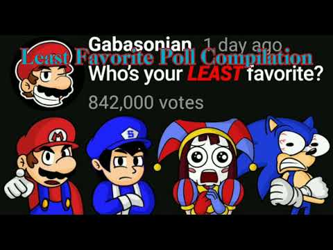Least Favorite Polls Compilation Title Cards Mario,  SMG4, TADC, Sonic,