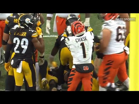 Jalen Ramsey EJECTED After PUNCHING Ja’Maar Chase 🤬 Steelers vs Bengals Highlights