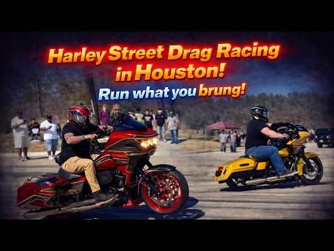 Harley Baggers Go Head-to-Head! Run What You Brung! Houston Cash Days!