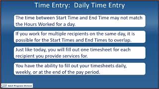 ESP English Time Entry For Providers Video