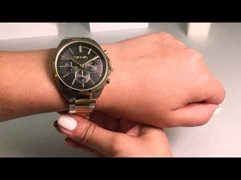 BREEZE Glow Raider Two Tone Stainless Steel Chronograph 712031.7 - E-oro.gr