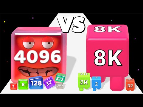 2048 JELLY SHOOTER /vs JELLY CUBES ∞ ASMR Gameplay Android iOS • Number Math • Infinity Drop & Merge