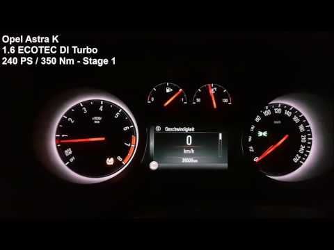 Opel Astra K 1.6 DI Turbo 240hp/350Nm Stage 1: Acceleration 0-100 km/h